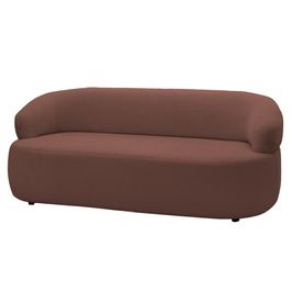Sofá 3 Lugares Living Orgânico Sala de Estar 170cm Conka F05 Veludo Chocolate - Mpozenato