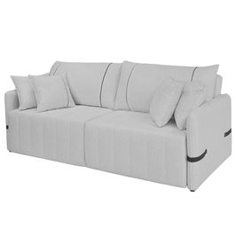 Sofá Cama Retrátil 180cm Essence D05 Linho Cinza/Preto - Mpozenato