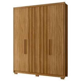 Guarda Roupa Solteiro 176cm Ripado Milão M07 Freijó - Mpozenato