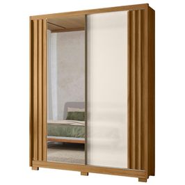 Guarda Roupa Solteiro 175cm Espelho Florença M07 Freijó/Off - Mpozenato