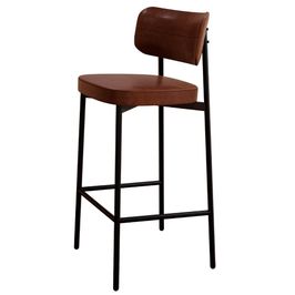 Banqueta Alta Bar Estofada Ella M25 Sintético Whisky - Mpozenato