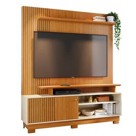 Estante Painel Para TV 75 Pol 160cm Anny Z10 Off/Cinamomo - Mpozenato