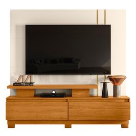 Estante Painel Para TV 75 Pol 183cm Luara Z10 Off/Cinamomo - Mpozenato