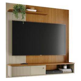 Painel TV 65 Pol e Bancada Suspensa Neris Z10 Off/Cumaru - Mpozenato