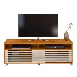 Rack Bancada de TV 65 Pol 182cm Tery Z10 Off White/Cinamomo - Mpozenato