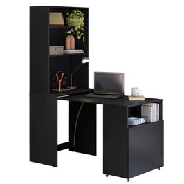 Mesa Escrivaninha Bancada de Estudos Para Quarto Salt Preto Z06 - Mpozenato