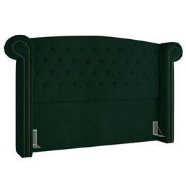 Cabeceira Cama Box Casal Queen 160cm Provença P02 Veludo Verde Musgo - Mpozenato