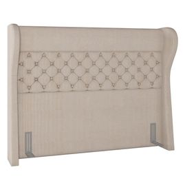 Cabeceira Cama Box Casal King 195cm Trinidad P02 Linho Bege Cru - Mpozenato