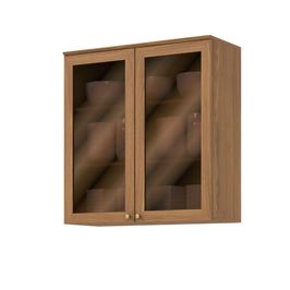Armário Aéreo 2 Portas de Vidro 80cm Requinte Henn | Nature