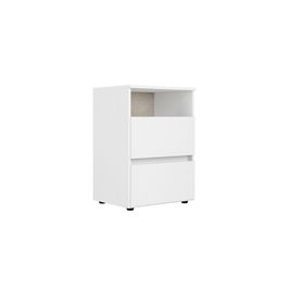 Mesa de Cabeceira Condessa 2 Gavetas THB Branco