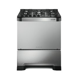 Fogão a Gás de Piso Decorato Vetro G3 5 Bocas Mesa de Vidro Mueller Inox / Bivolt