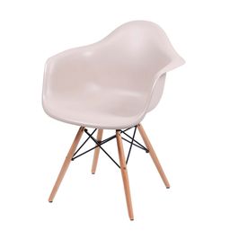 Cadeira OR-1120 em Polipropileno com Base de Madeira OR Design Branco