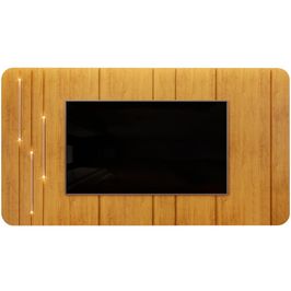 Painel Para TV 75 Pol Com LED Orgânico Dion D05 Cedro - Lyam Decor