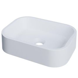 Cuba de Apoio Retangular Para Banheiro Lavabo C01 BR37W Branca Matte Fosca  - Lyam