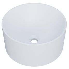 Cuba de Apoio Redonda Para Banheiro Lavabo C01 BL30W Branca Matte Fosca  - Lyam