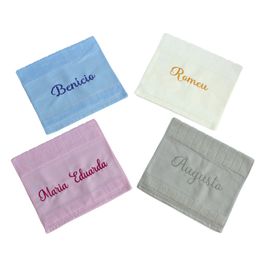 Toalha de Lavabo Bellarte  - 100% Algodão - Personalizável com Bordado de Nome Azul
