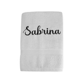 Toalha de Banho Quebec - 100% Algodão - Personalizável com Nome Branco
