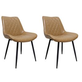 Kit com 2 Cadeiras Haifa Assento em MDF e Base em Aço Fratini Grafite