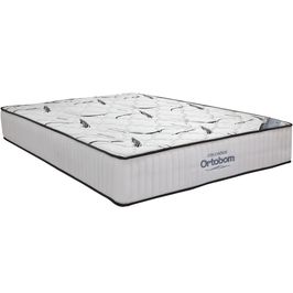 Colchão Casal 138x188x28 Espuma HR45 Bordado Highfoam Cinza Branco - Ortobom