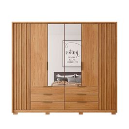 Guarda Roupa Casal Maximus Lux com Espelhos 6 Portas 6 Gavetas Caemmun Buriti