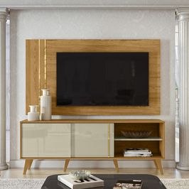 Rack Com Painel Madetec Cronos Para TV Até 65 Polegadas | CUMARU/OPALA