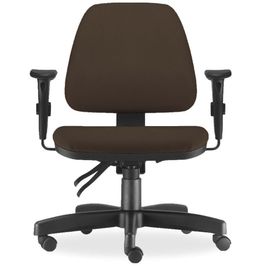 Cadeira de Escritório Giratória Executiva Ergonômica Sky L02 Suede Marrom - Lyam Decor