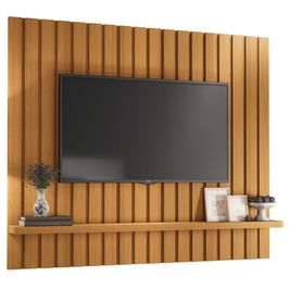 Painel Para TV 60 Pol Ripado 160cm Conect B01 Cinamomo - Lyam Decor