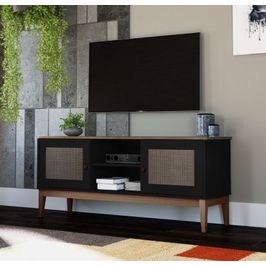 Rack Movelbento Trama 2 portas | Freijo/Preto