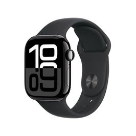 Apple Watch Series 10 (GPS 46 mm) Caixa Preto Brilhante em Alumínio com Pulseira Esportiva Preta (Jet Black)