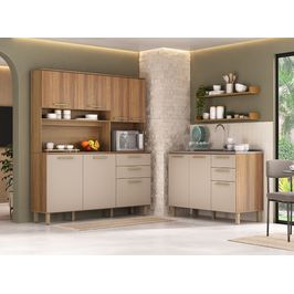 Cozinha Luciane Modulada 2 Peças 10 Portas 4 Gavetas sem Tampo