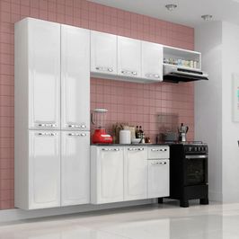 Cozinha Compacta Amanda em Aço 10 Portas e 1 Gaveta  | Branco (S/V)