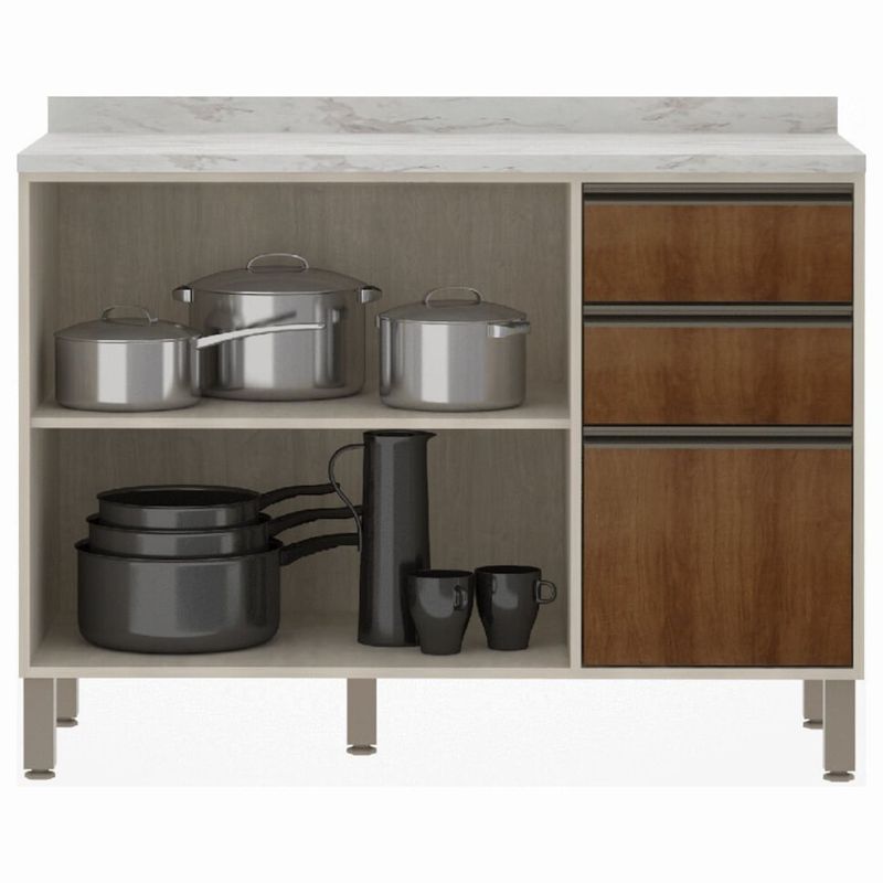 Balcao-sem-Tampo-Linea-2-Portas-3-Gavetas-120cm-Luciane