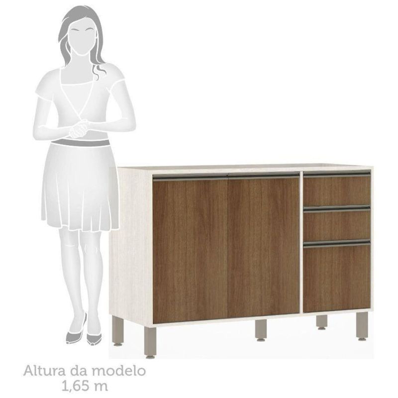 Balcao-sem-Tampo-Linea-2-Portas-3-Gavetas-120cm-Luciane