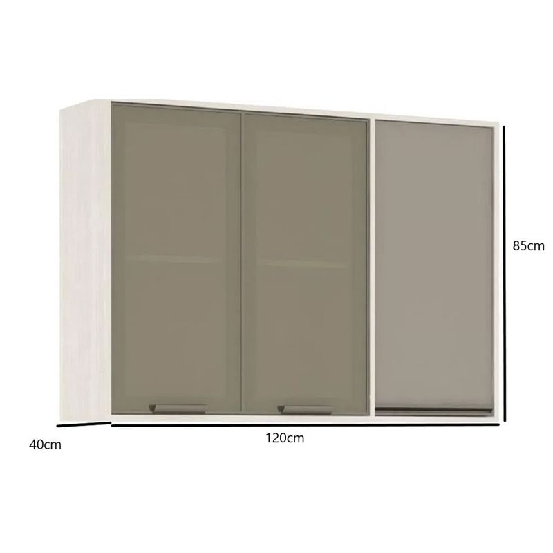 Armario-Aereo-Linea-3-Portas-Luciane