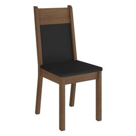 Kit 4 Cadeiras de Jantar 4280 Madesa Rustic/Preto Rustic/Preto