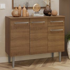 Buffet Aparador 105cm 3 Portas e 1 Gaveta Rustic Madesa Rustic
