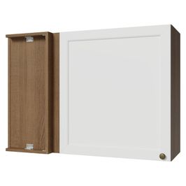 Armário Aéreo de Canto 1 Porta Rustic/Branco Vik Madesa Rustic/Branco