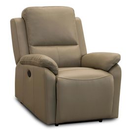 Poltrona do Papai Retrátil Reclinável Elétrica Aniche L06 Couro Fendi - Lyam Decor