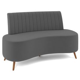 Sofá 2 Lugares para Sala Living 160cm Pés Palito Tamar Z08 Veludo Cinza Escuro - Mpozenato