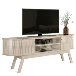 Rack Bancada para TV 75 Pol 183cm Alícia Z10 Calacata/Off White - Mpozenato