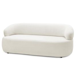 Sofá 3 Lugares Living Orgânico Sala de Estar 170cm Conka F05 Bouclê Off White - Mpozenato