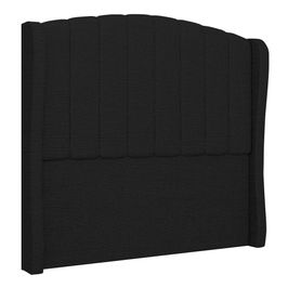 Cabeceira Casal King Cama Box 195cm Glenda Z04 Linho Preto - Mpozenato