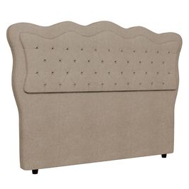 Cabeceira Casal Queen Cama Box 160cm Oregon Z04 Boucle Capuccino - Mpozenato