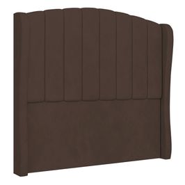 Cabeceira Casal Queen Cama Box 160cm Glenda Z04 Veludo Marrom - Mpozenato