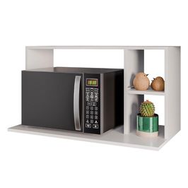 Suporte Micro-Ondas Forno Armário Aéreo 80cm 2 Prateleiras Maya Z34 Branco - Mpozenato