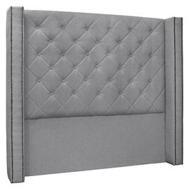 Cabeceira Casal Queen Cama Box 160cm Louise S06 Linho Cinza - Mpozenato