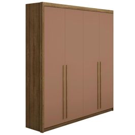 Guarda Roupa Solteiro 4 Portas 183cm Dubai Nature/Camarim    - Vila Rica