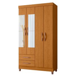 Guarda Roupa Solteiro 103cm com Espelho Dony A02 Cinamomo   - Mpozenato