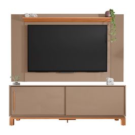 Painel Para TV 65 Pol e Rack Bancada 180cm Lucca Areia/Freijó C01 - Mpozenato