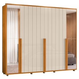 Guarda Roupa Casal 278cm 6 Portas 4 Espelhos Zac Off/Cinamomo Z10 - Mpozenato